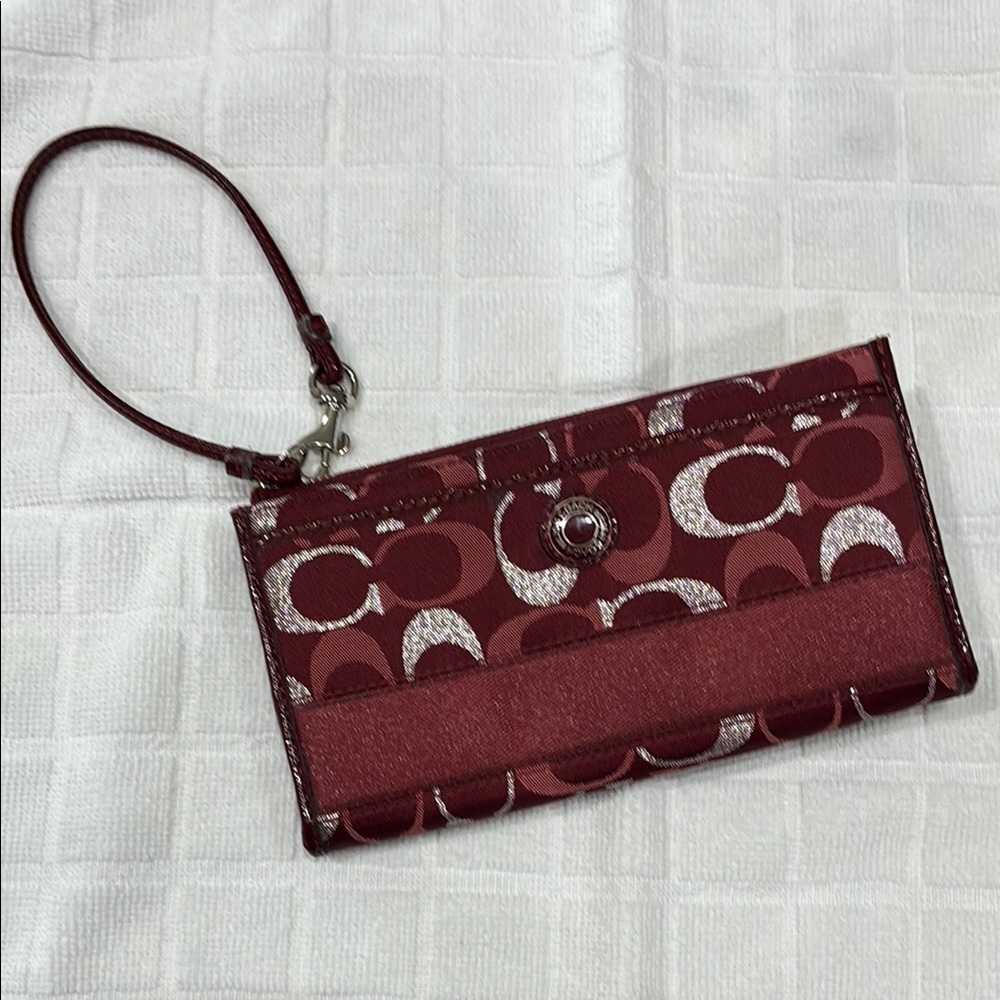 Coach Red Wristlet Wallet